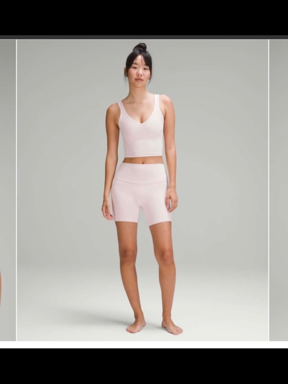 lululemon athletica Light Pink Seamless Scoop Crop Top